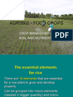 Agr3502 - Food Crops: Crop Management: Soil and Nutrients