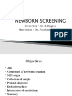 Newborn Screening: Presentor: Dr. R.Ragavi Moderator: Dr. Prashant S Adole