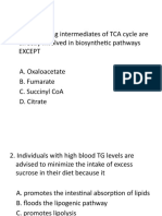 Carbohydrate Metabolism - MCQs 2 B