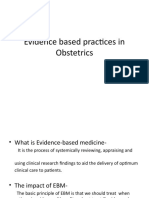 Evidence Based Practices in Obstetrics