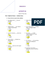 Activity #1: English Iii