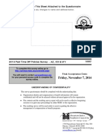 Paid Time Off Policies Questionnaire 2014