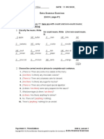 Extra Grammar Exercises (Unit 4, Page 41)