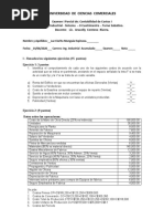 Examen I Parcial - Contabilidad de Costos I