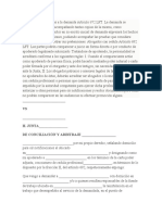 Demanda Por Despido Solicitando La Reinstalación y Otras Prestaciones