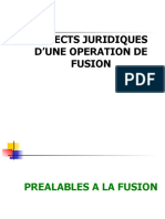 Aspects Juridiques D'une Operation de Fusion