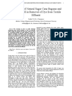 Application of Natural Sugar Cane Bagasse Andcoconut Shell in Removal of Dye From Textile Effluent