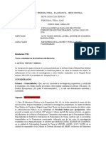 Excepcion de Improcedencia de Accion, Dora Quihue de Cuadros