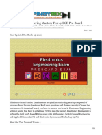 Electronics Engineering Mastery Test 4 ECE Pre-Board