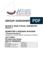 Group Assignment: Ska3013 Analytical Chemistry SEMESTER 2 SESSION 2019/2020