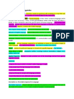 Basic Concepts of Linguistics