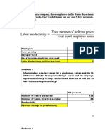 Productivity Class Practice Problems OM July 2019 Updated