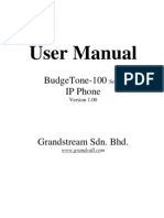 User Manual: Budgetone-100 Ip Phone