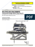 Technical Bulletin #1836: Transmission Range Switch (TRS) Plate ID