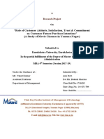 "Role of Customer Attitude, Satisfaction, Trust & Commitment On Customer Future Purchase Intentions" (A Study of Movie Cinemas in Yamuna Nagar)