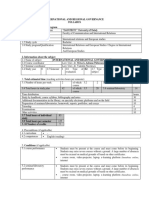 International and Regional Governance Syllabus