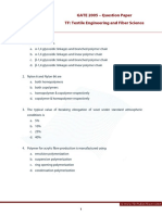 GATE 2005 - Question Paper TF: Textile Engineering and Fiber Science