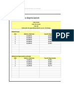 Planilla de Excel de Depreciacion