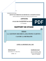 La Gestion Des Reclamation Clients Cas de La Retraite