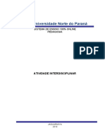 PRODUÇÃO TEXTUAL INTERDISCIPLINAR INDIVIDUAL A Escolarização de Jovens e Adultos