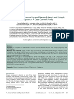 Relationship Between Serum Vitamin D Level and Ectopic Pregnancy: A Case-Control Study