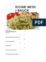 Fettuccine With Pesto Sauce