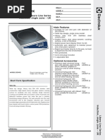 Electrolux Induction - Single Zone - 603522 - English UK