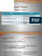 Simple Present Tense Is Used For