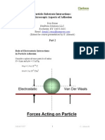 Forces Acting On Particle: Van Der Waals Electrostatic