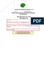 Specification For Land Management: Petroleum Development Oman L.L.C. Health Safety Environment & Sustainable Development