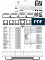 Character Sheet: Brawn Agility Intellect Cunning Willpower Presence Force Rank