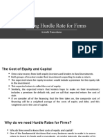 Estimating Hurdle Rate For Firms