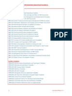 GMP Standard Operating Procedures: Quality Management Sops