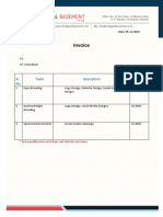 Invoice: Sr. No Tasks Description Cost (PKR)