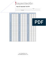 Hoja de Respuestas Test IPV PDF