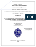 Evaluación Diagnostica Plantas de Tratamiento de Agua Residual Vistas de Arroyyño y La Zurza Vieja, Sto. Dgo. Rep. Dom. - Jimenez, G., Lara, Y. y Arnaut, A.