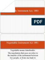 Negotiable Instrument Act, 1881