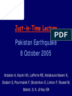 Just-in-Time Lecture: Pakistan Earthquake 8 October 2005