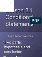 Lesson 2.1 Conditional Statements