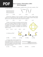 Examen Canguro Matemático 2015 Nivel Bejamín