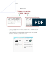 Masa y Peso Guia de Trabajo Ciencias Naturales Semana 15 Al 26 de Junio Septimo Basico