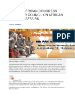 8Th Pan-African Congress Calls For Council On African National Affairs