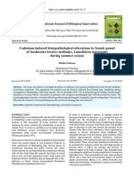 Cadmium Induced Histopathological Alterations in Female Gonad of Freshwater Bivalve Mollusks, Lamellidens Marginalis During Summer Season