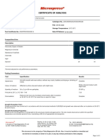 Certificate of Analysis