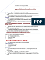 Methods of Earth Resistance Testing