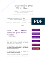 Lista Dos Móveis Essenciais para Recém-Casados - MeuEstiloDecor PDF