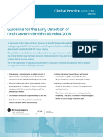 Oral Cancer Clinical Practice Guideline