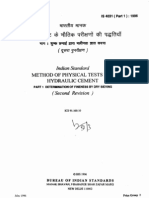 Is 4031 (Part-1) Method of Physical Tests For Hydraulic Ceme