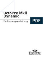 Octopre Mkii Dynamic: Bedienungsanleitung