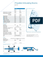 Self-Propelled Articulating Booms: Specifications